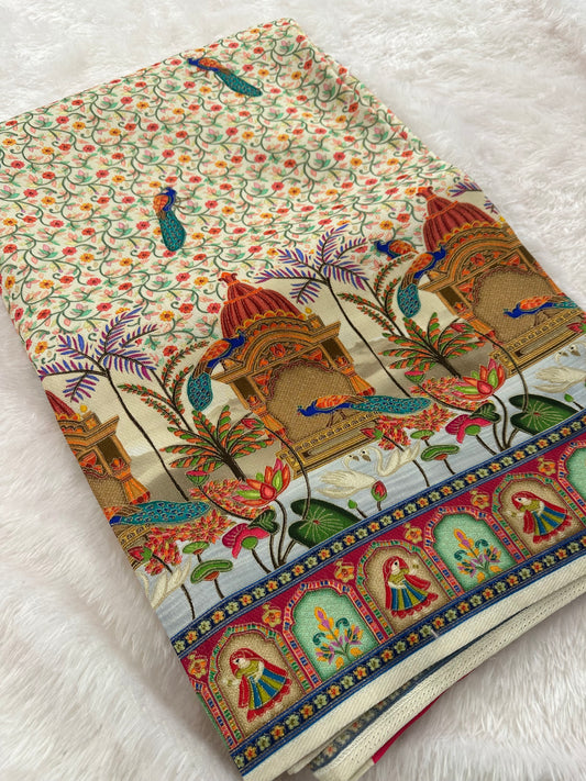 Pashmina kalamkari-M14