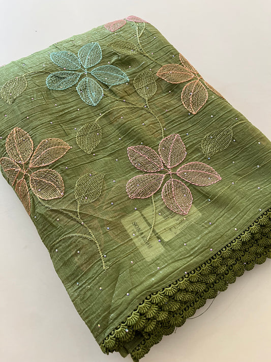 Soft organza Fancy saree-112