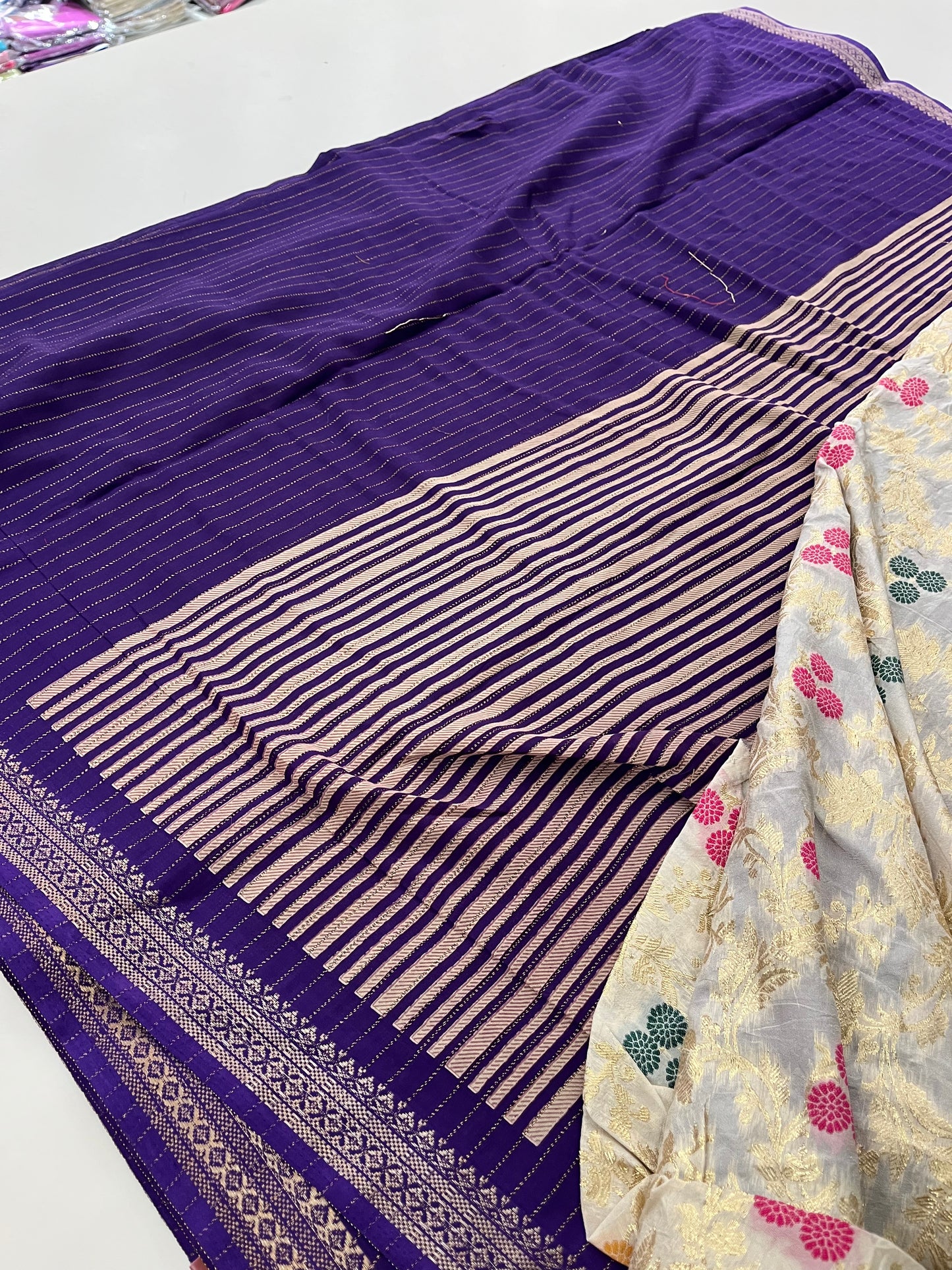 Tussar Zari Lines