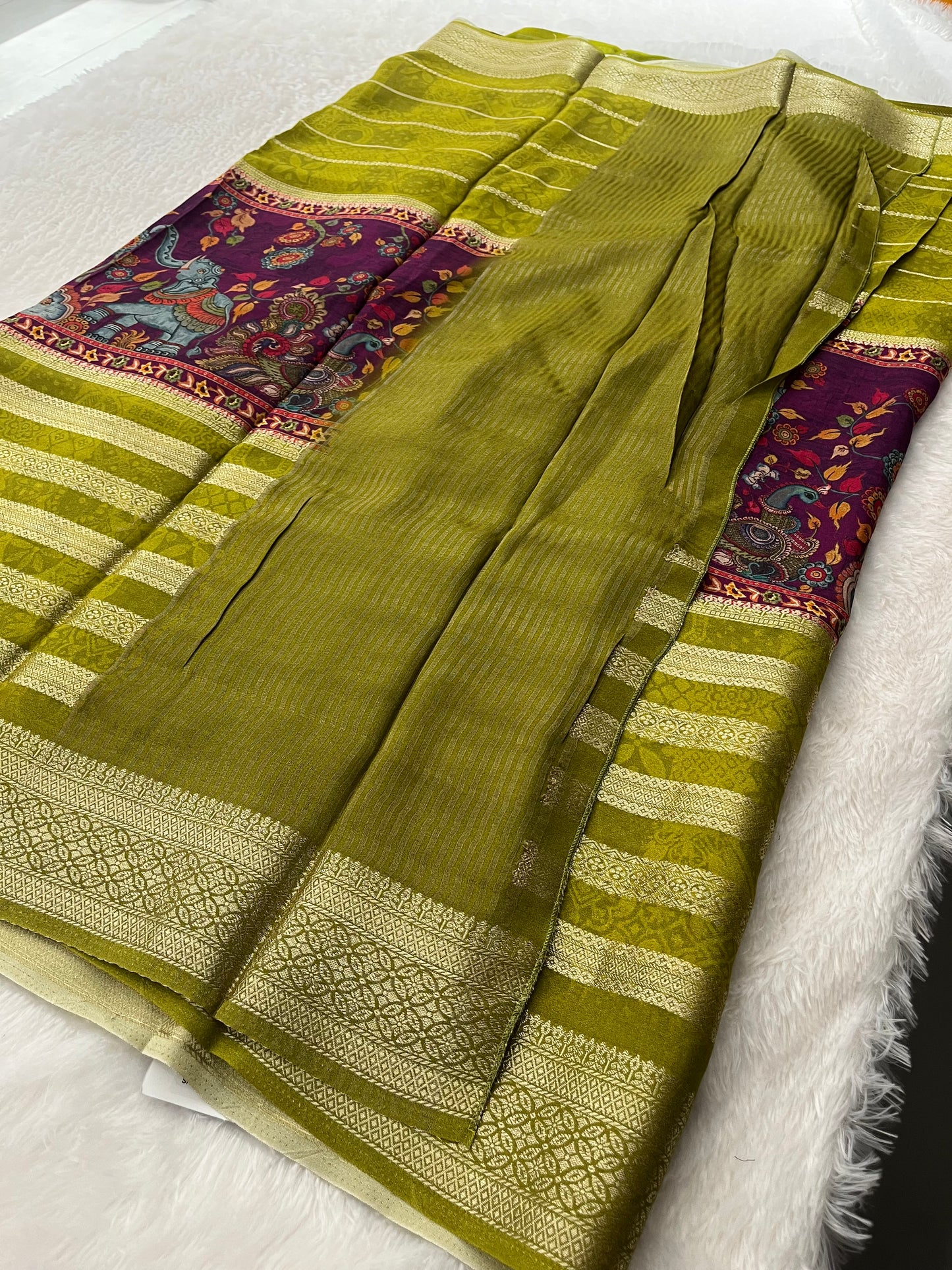 M6-Kalamkari Crape Fancy