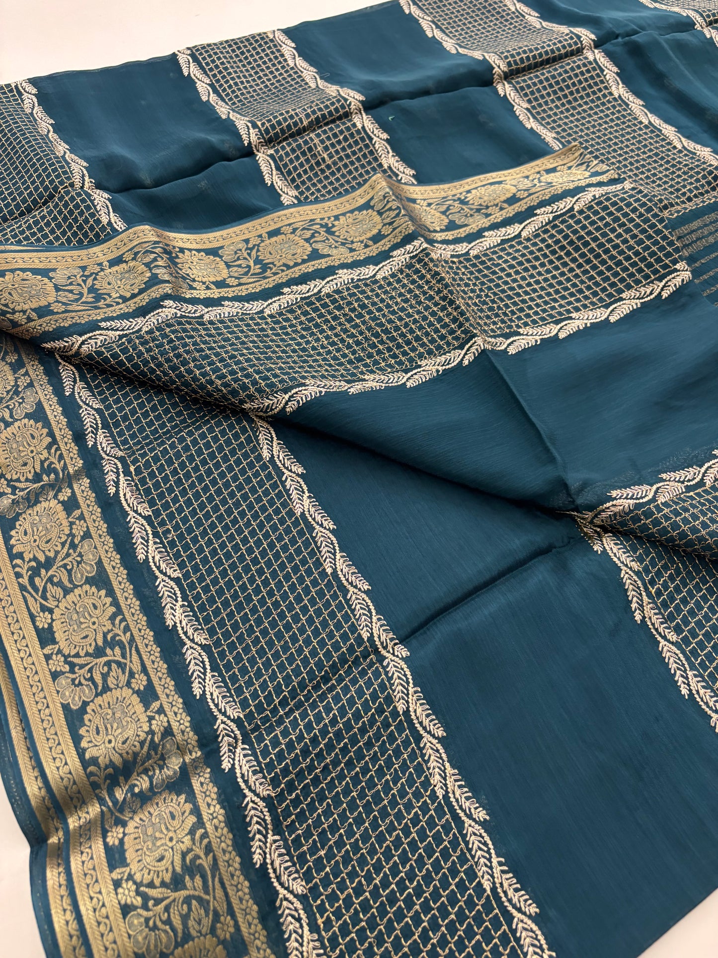 Designer soft Chinnon full embroidery