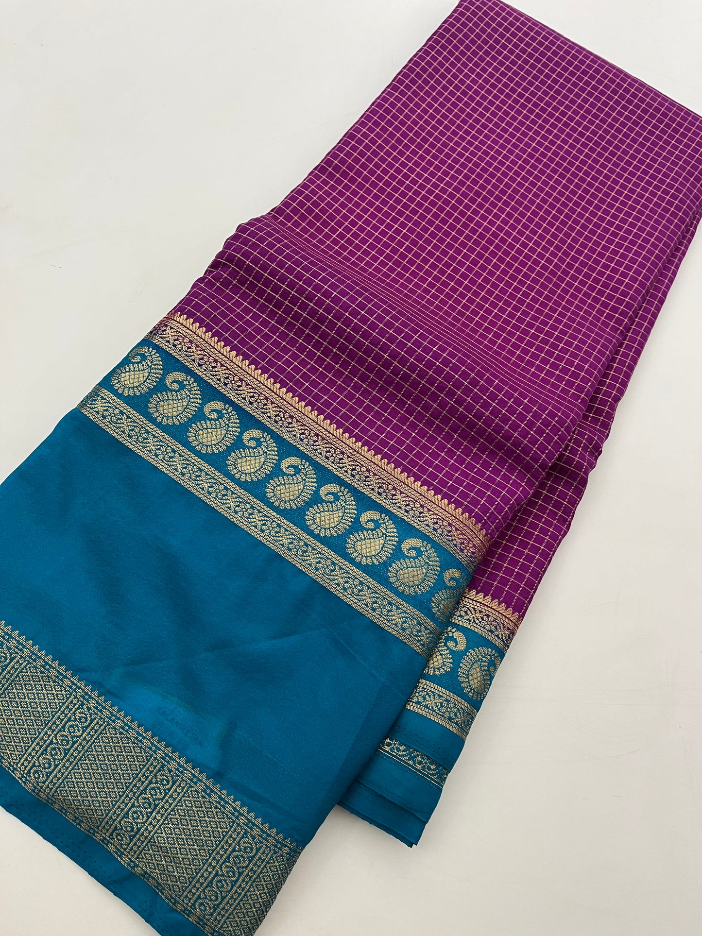 Crepe Small Checks Bentex Border