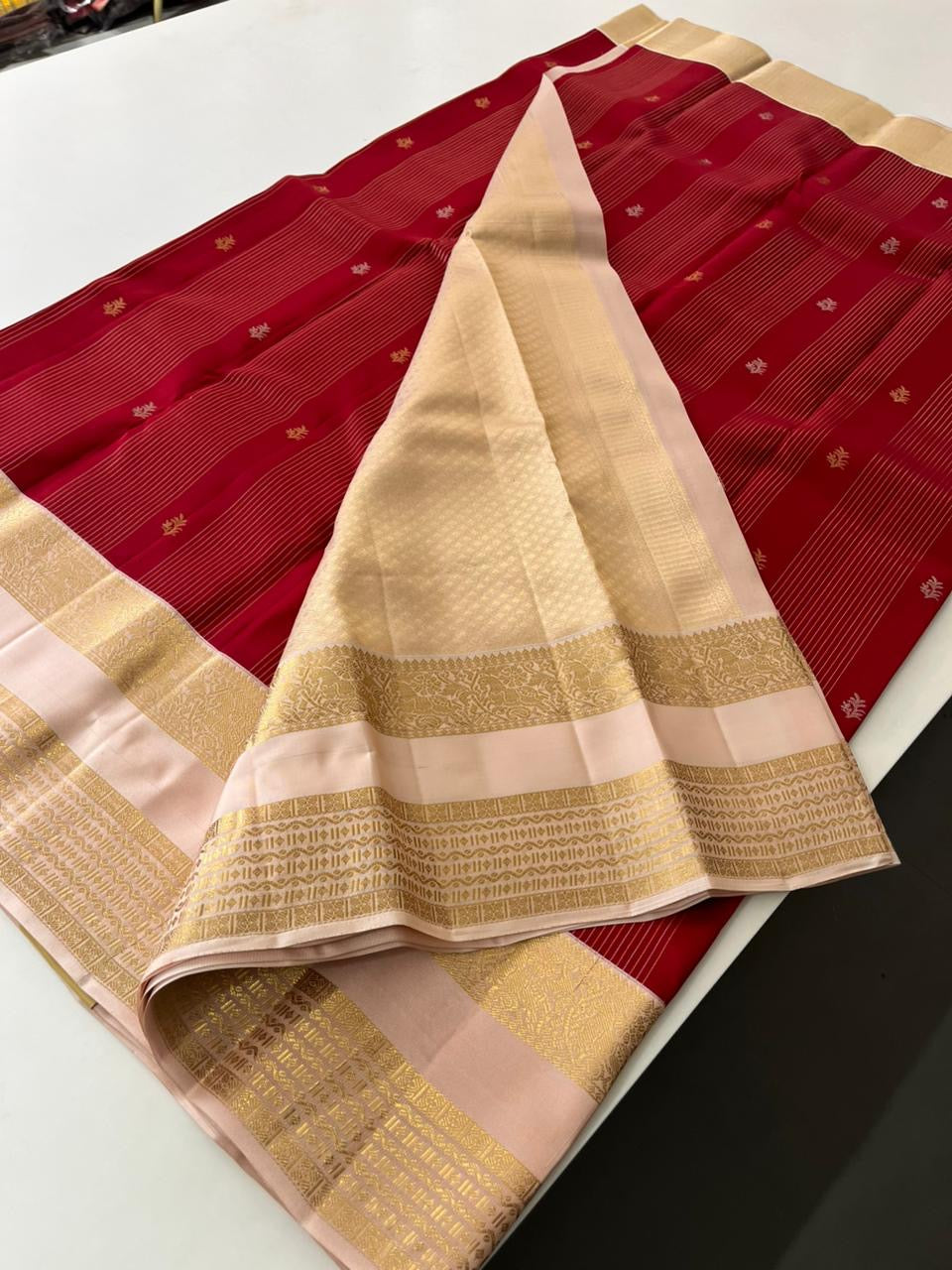 Dark Pink x Light Pink Kanchi Pattu Saree