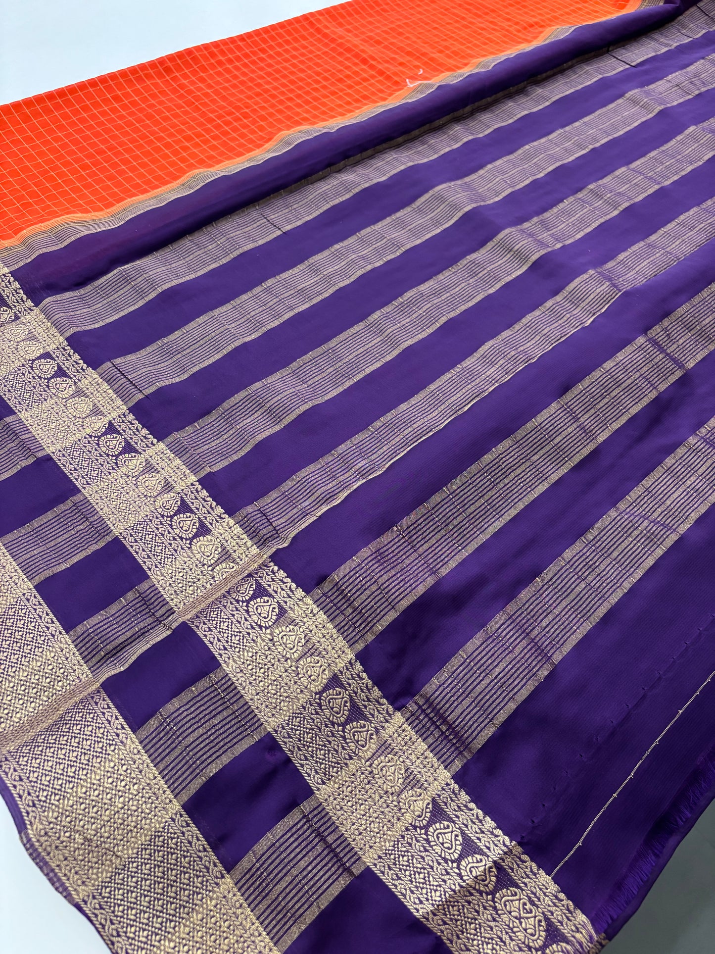 Crape silk fancy checks