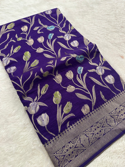 Tulips Linen Premium Saree-M13