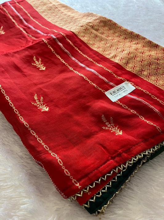 Designer Chinnon Silk CutDana Border