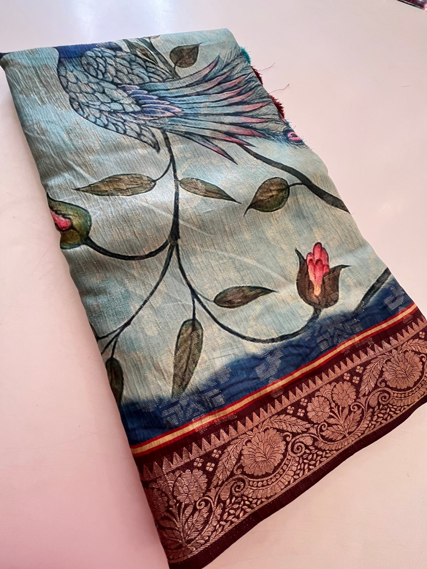 Printed Tussar fancy