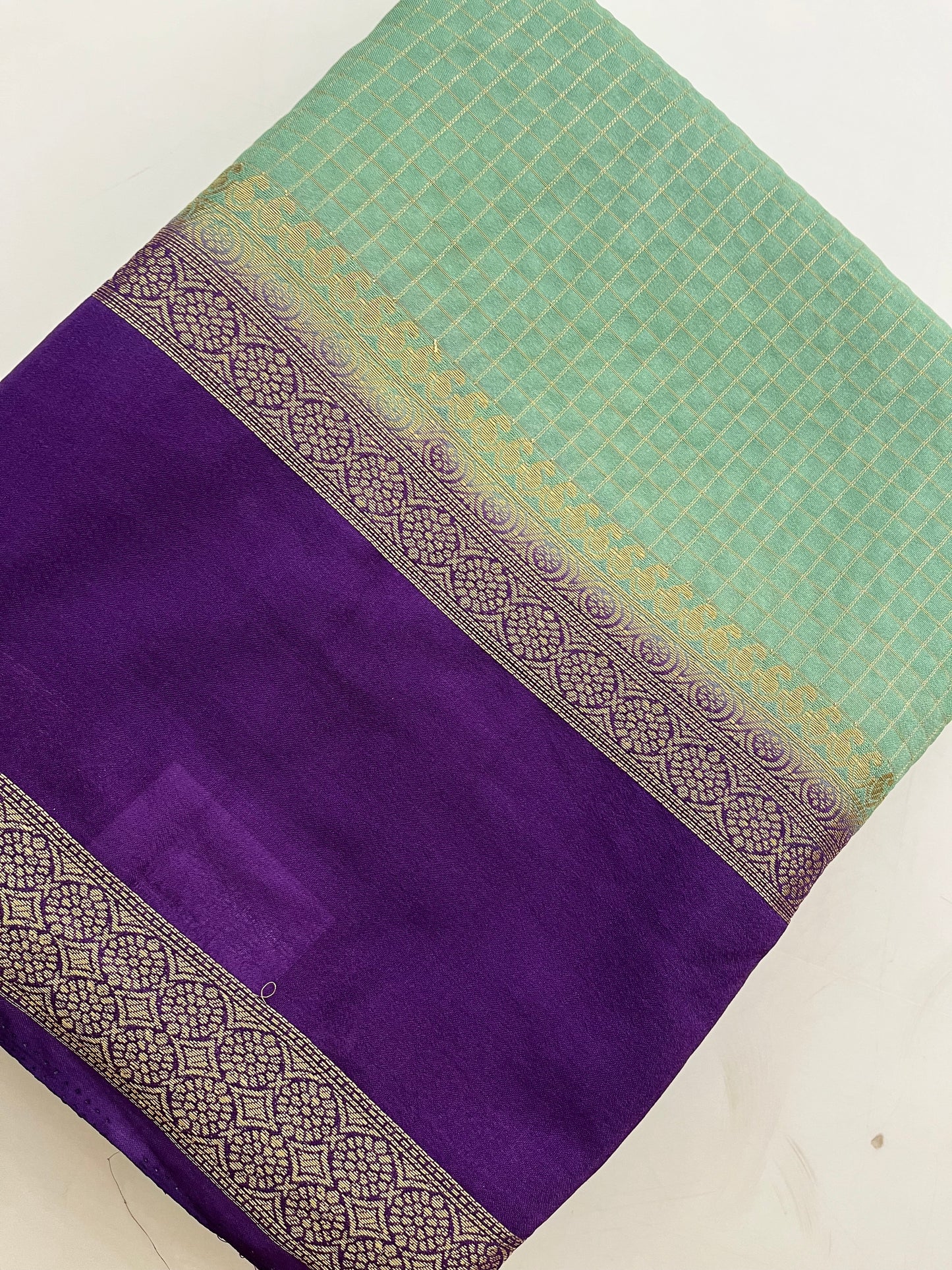Crepe Small Checks Bentex Border