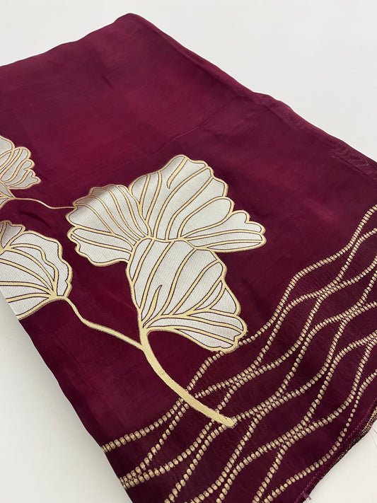 Chinnon Silk Premium Lily Green x Red-1121