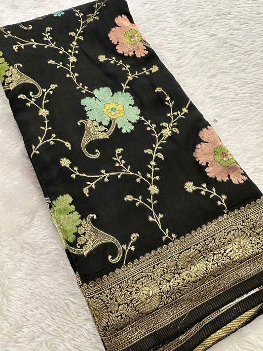 Banarasi Fancy Crape Saree -M19
