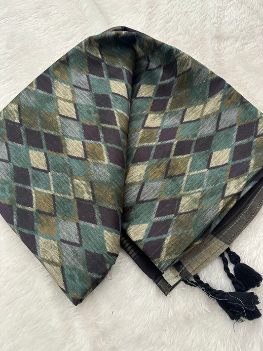 Printed Tussar Silk-M14