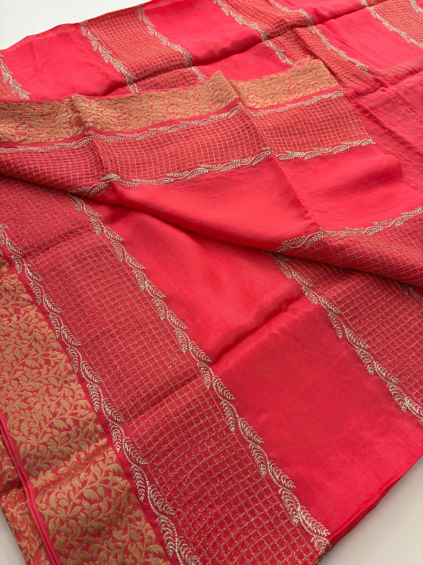 Designer soft Chinnon full embroidery