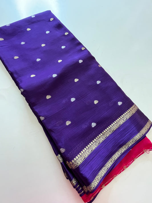 Satin Crape Designer saree