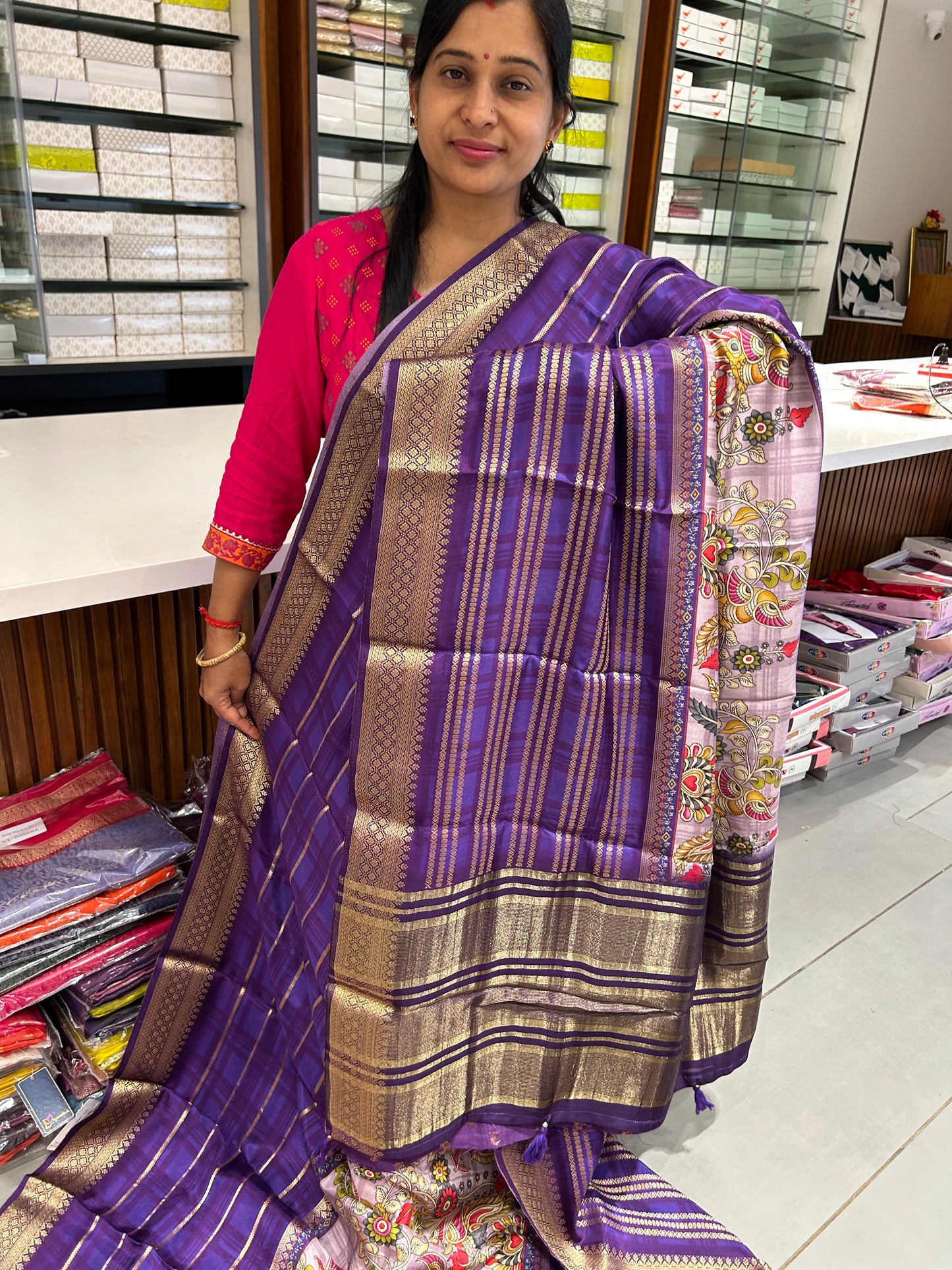 Kalamkari Crape Printed