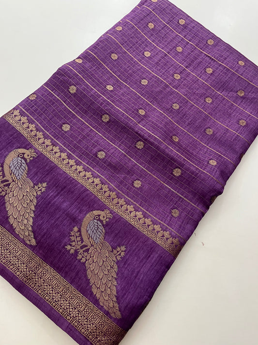 Tussar Chiffon Saree