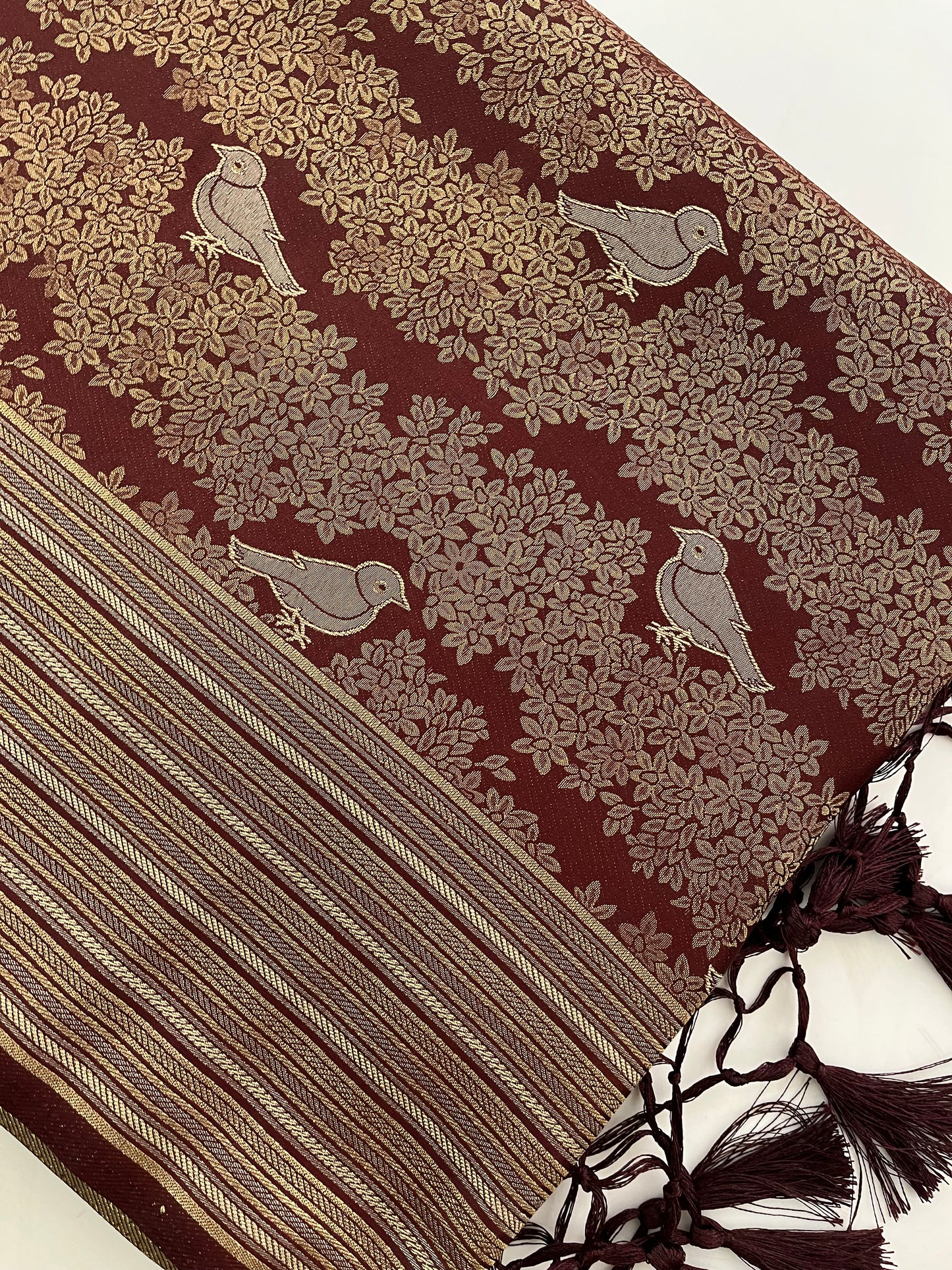 Banarasi crepe Brocade Saree
