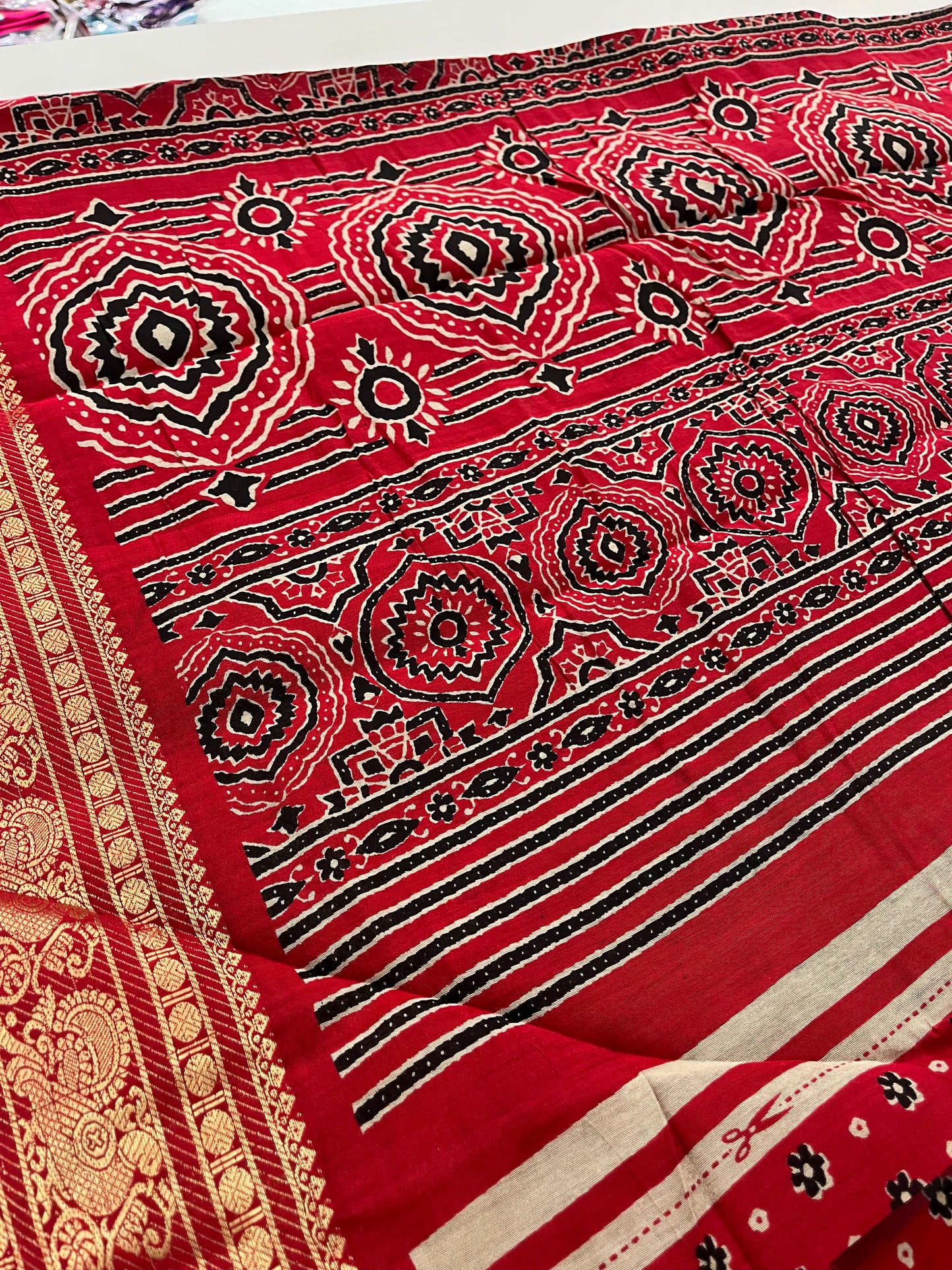Bagru print fancy saree