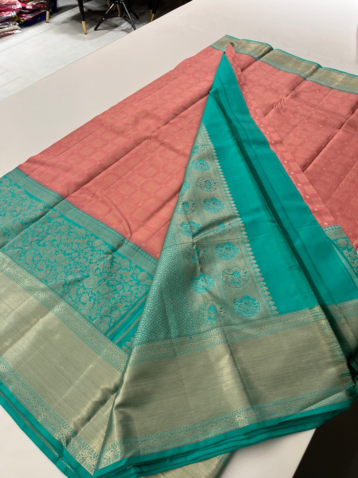 Pure Kanchipuram silk saree with silk mark certified