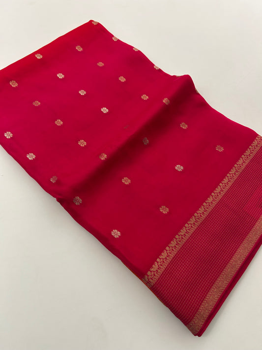 Banarsi Viscose Faded Saree-M18