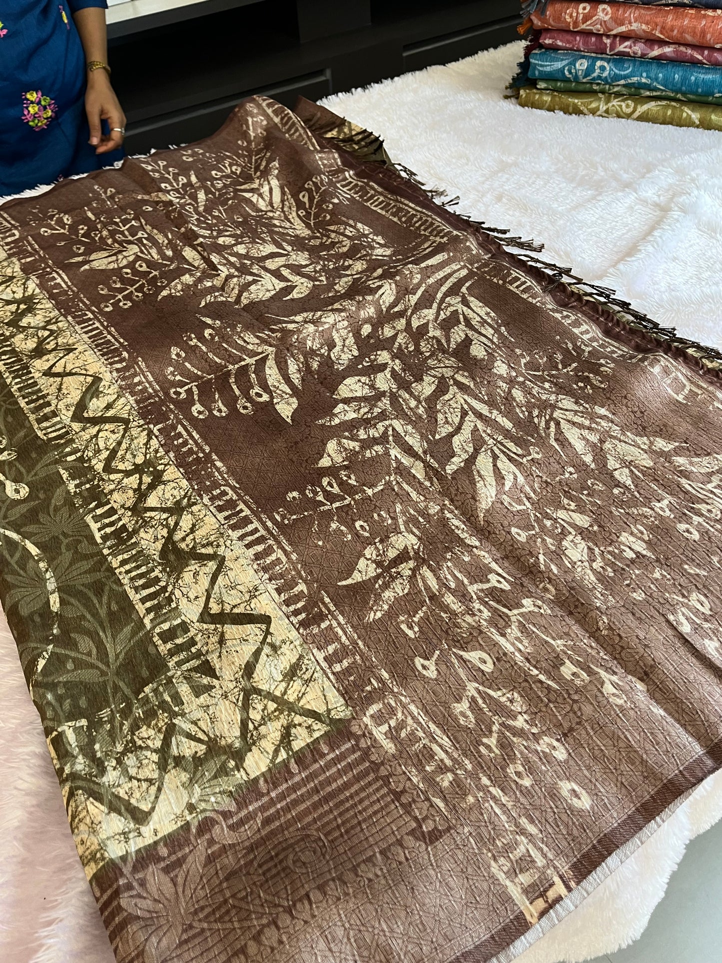 Printed Tussar Fancy