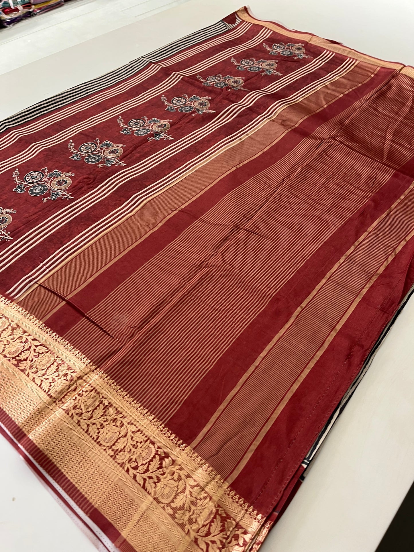 Ju3 Premium Printed Tussar