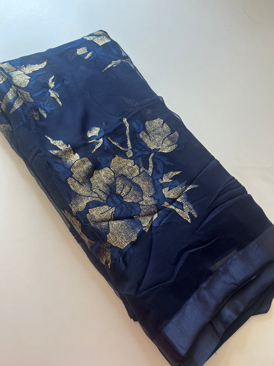 Brosso Chiffon satin Border Premium