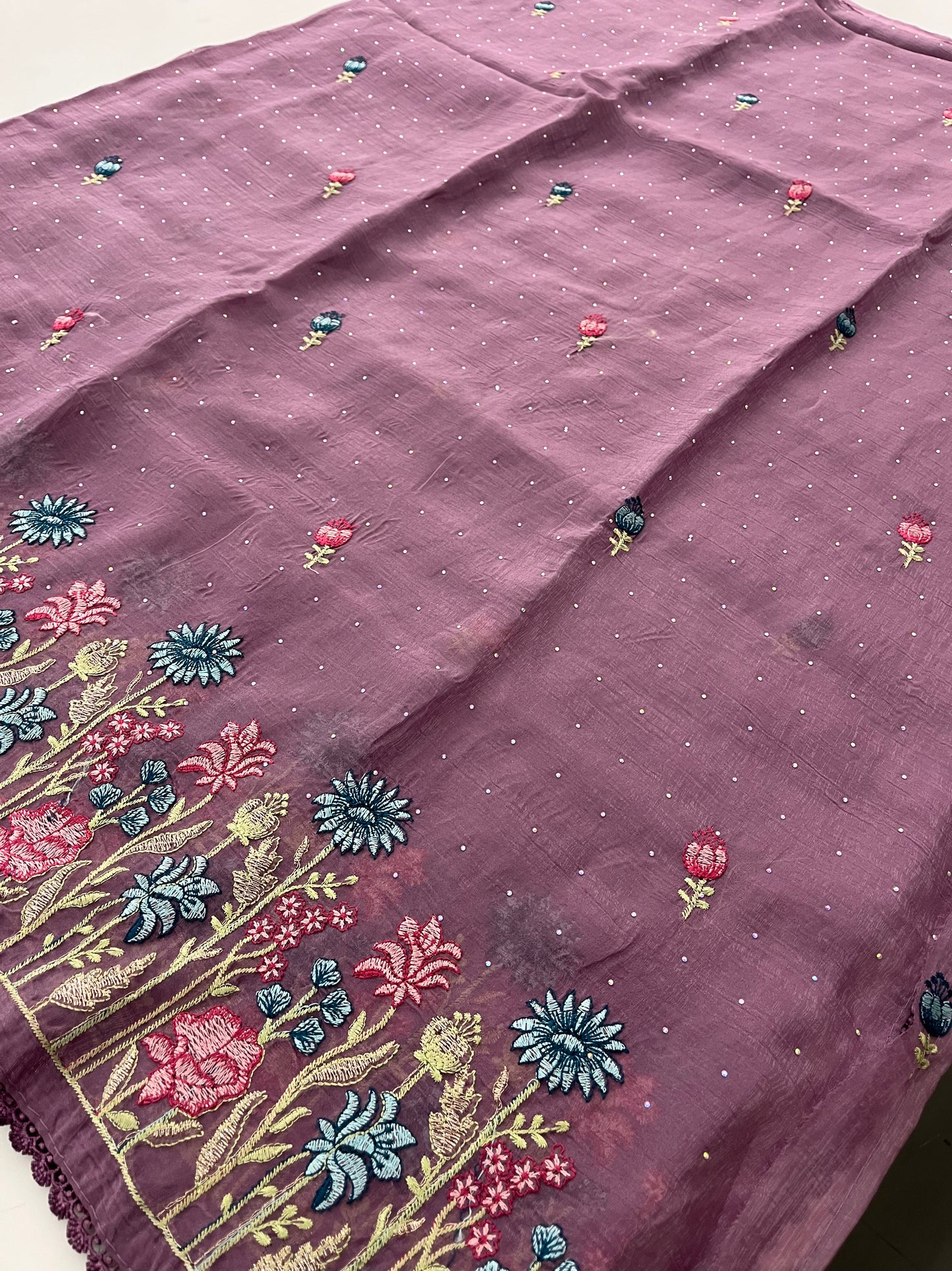 Soft organza embroidery