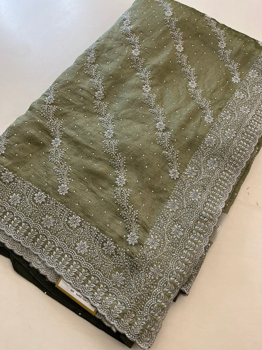 Tussar Work fancy saree-1016