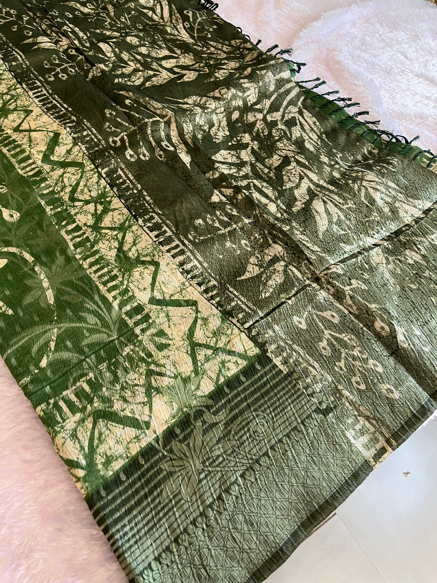 Printed Tussar Fancy