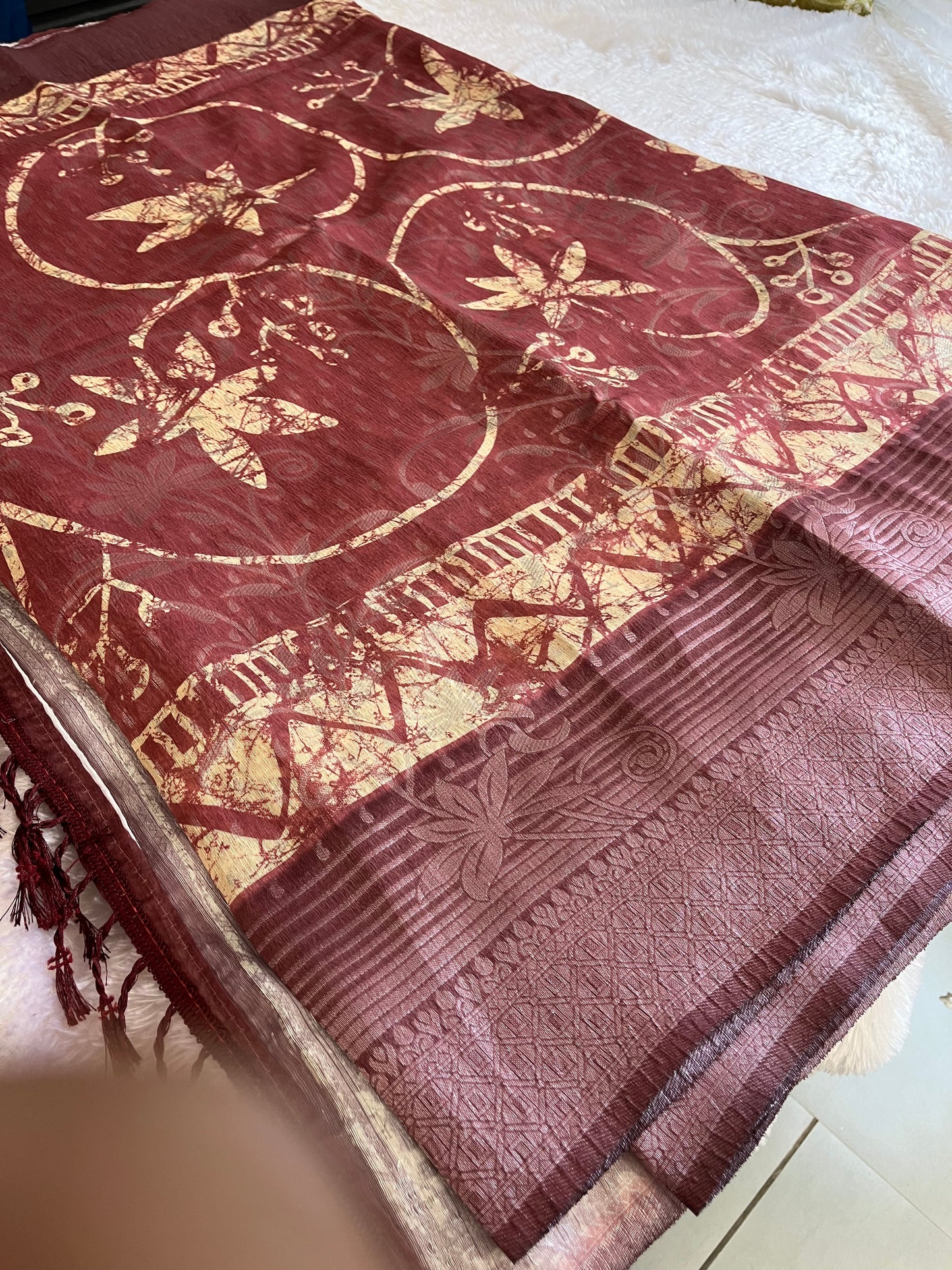 Printed Tussar Fancy