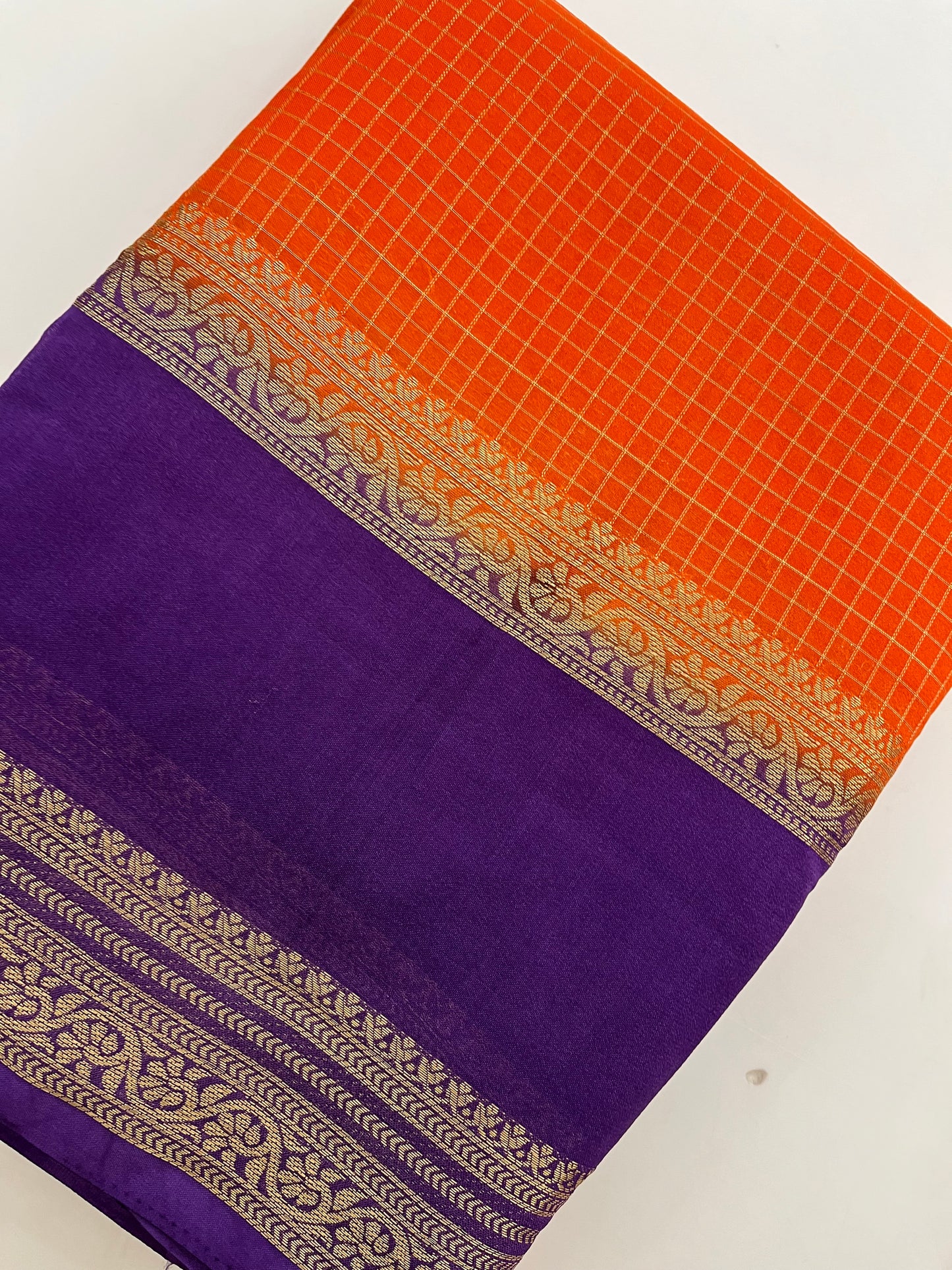 Crepe Small Checks Bentex Border
