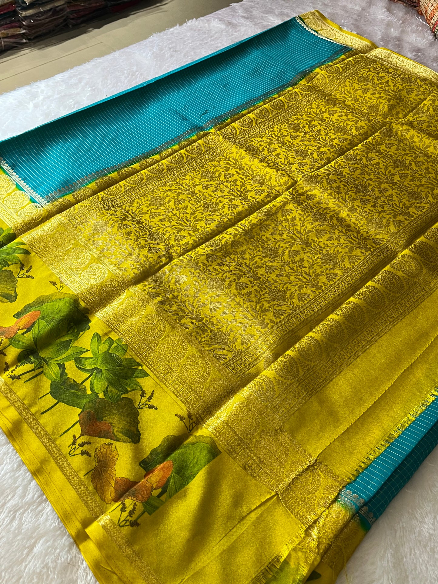 Designer Printed Crape Silk
