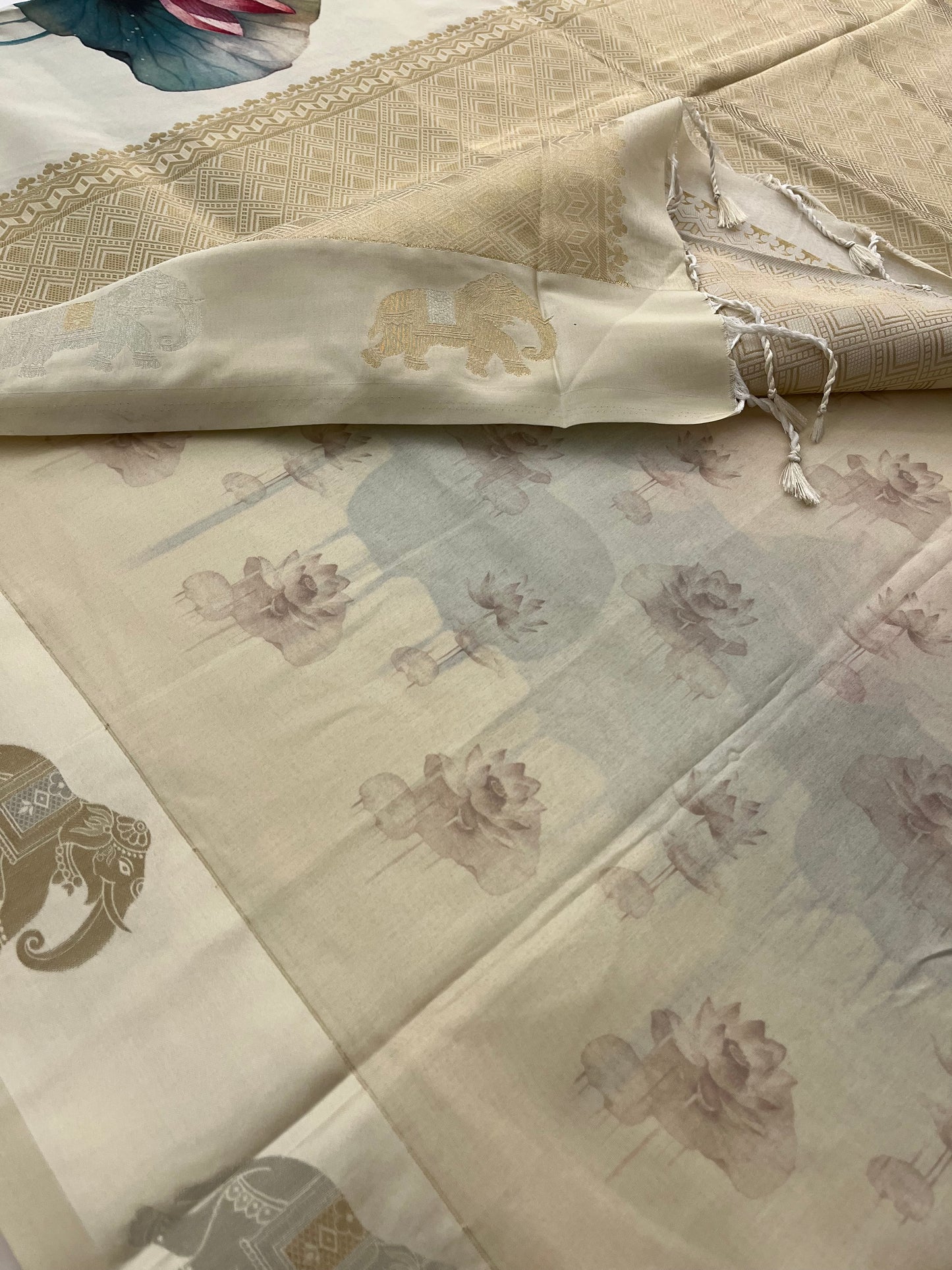 Printed crape silk premium