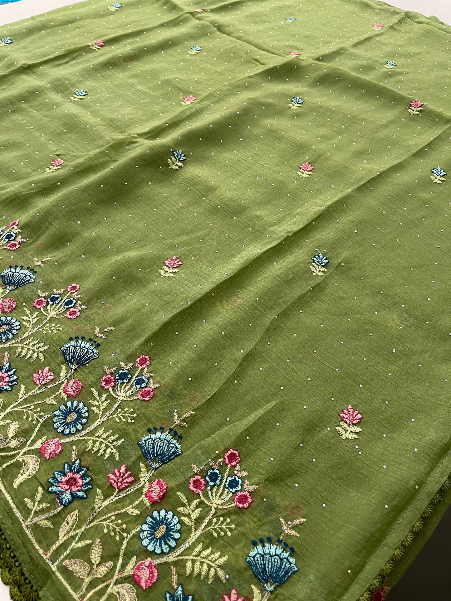 Soft organza embroidery