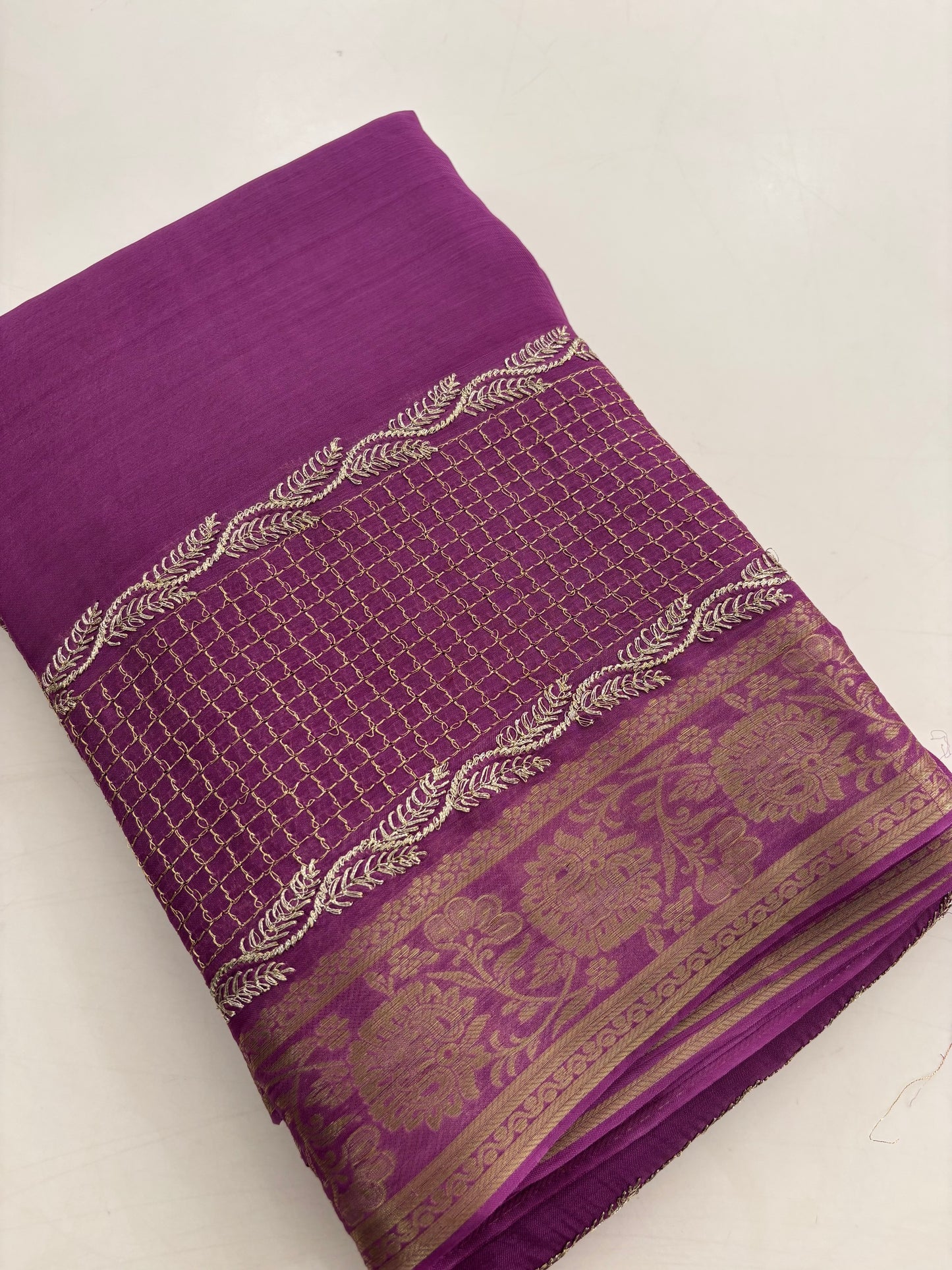 Designer soft Chinnon full embroidery