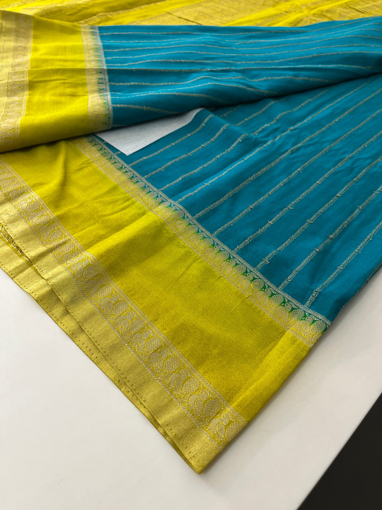 Designer crape Chinnon saree