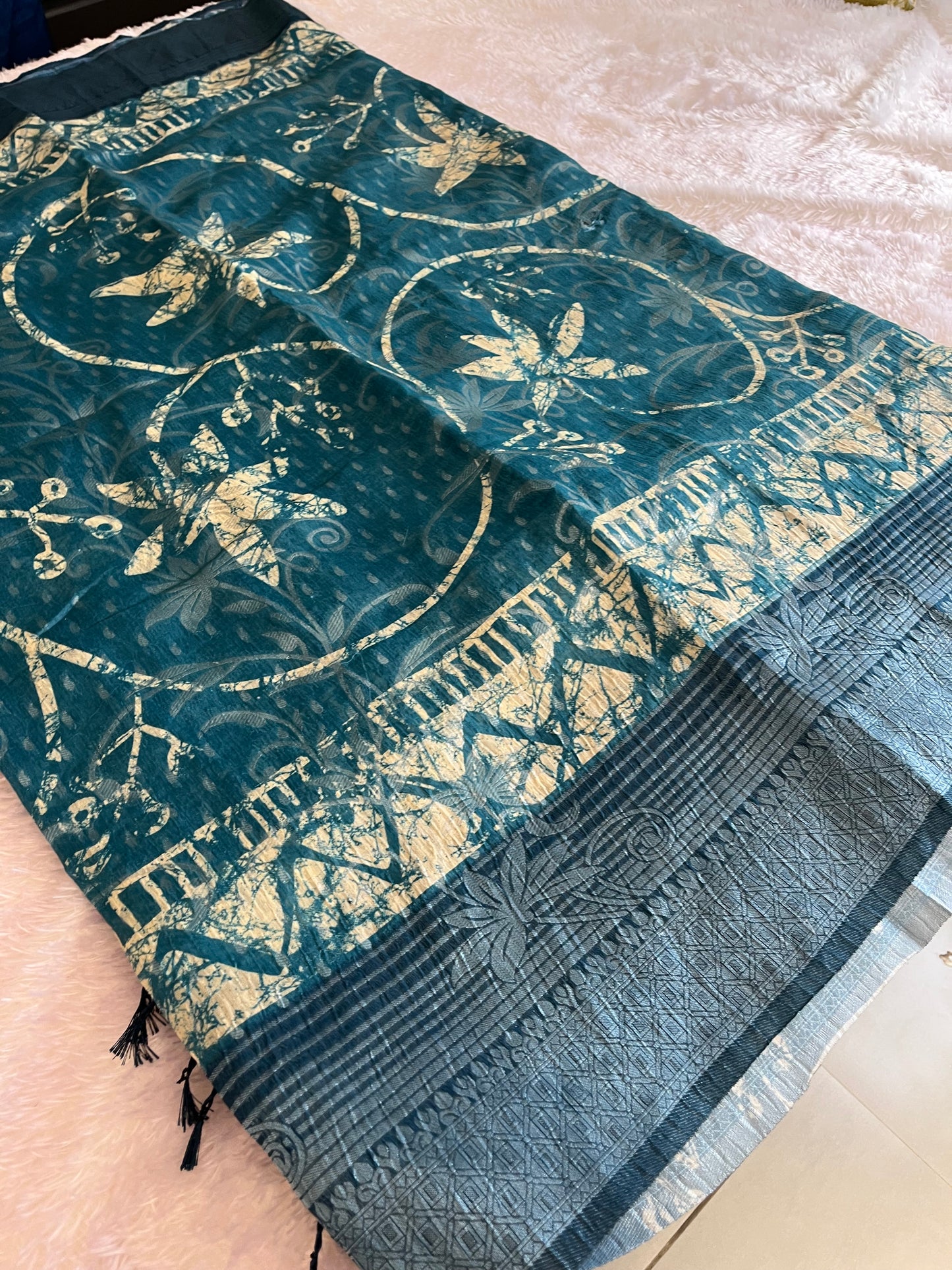 Printed Tussar Fancy