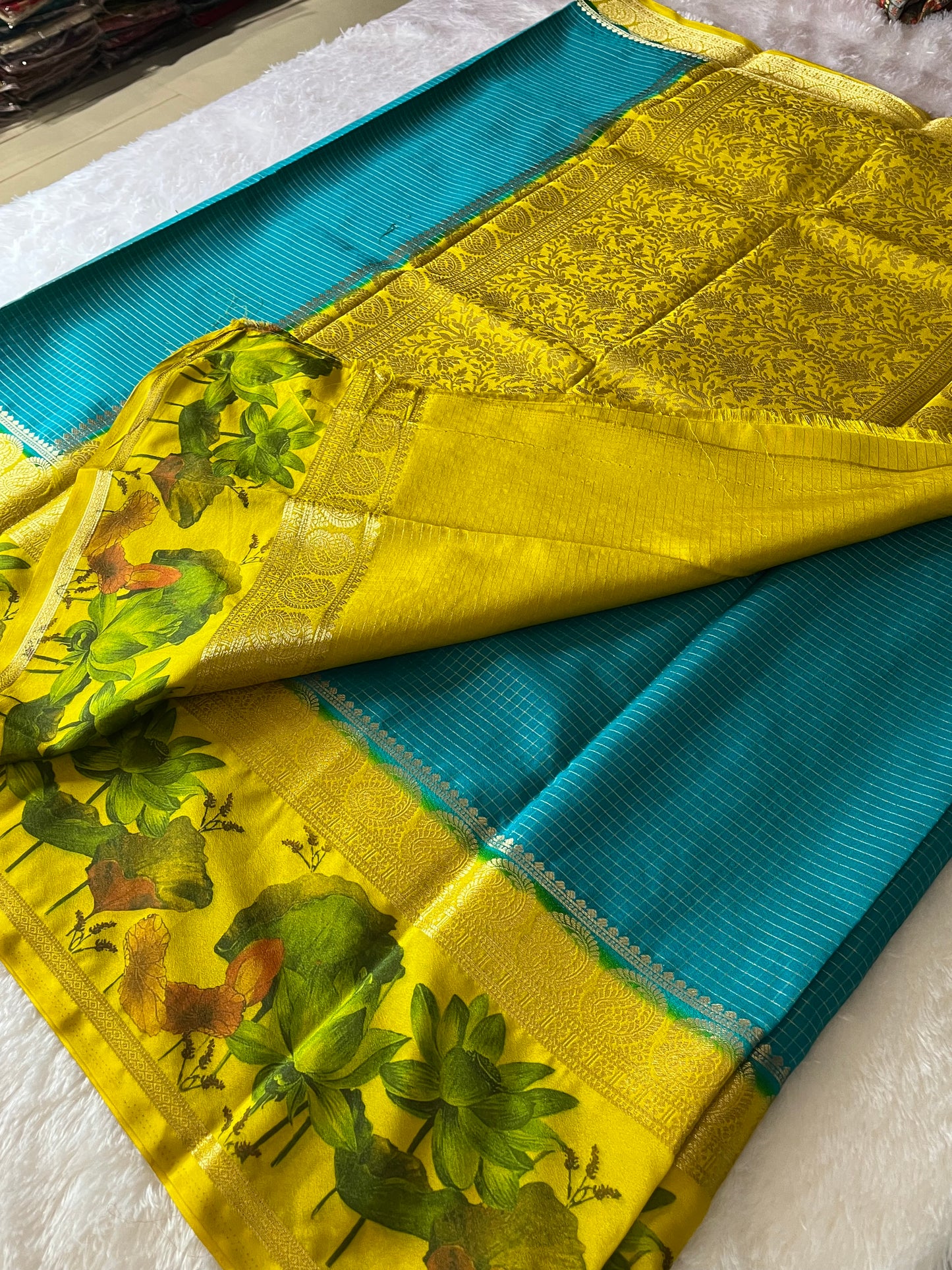 Designer Printed Crape Silk