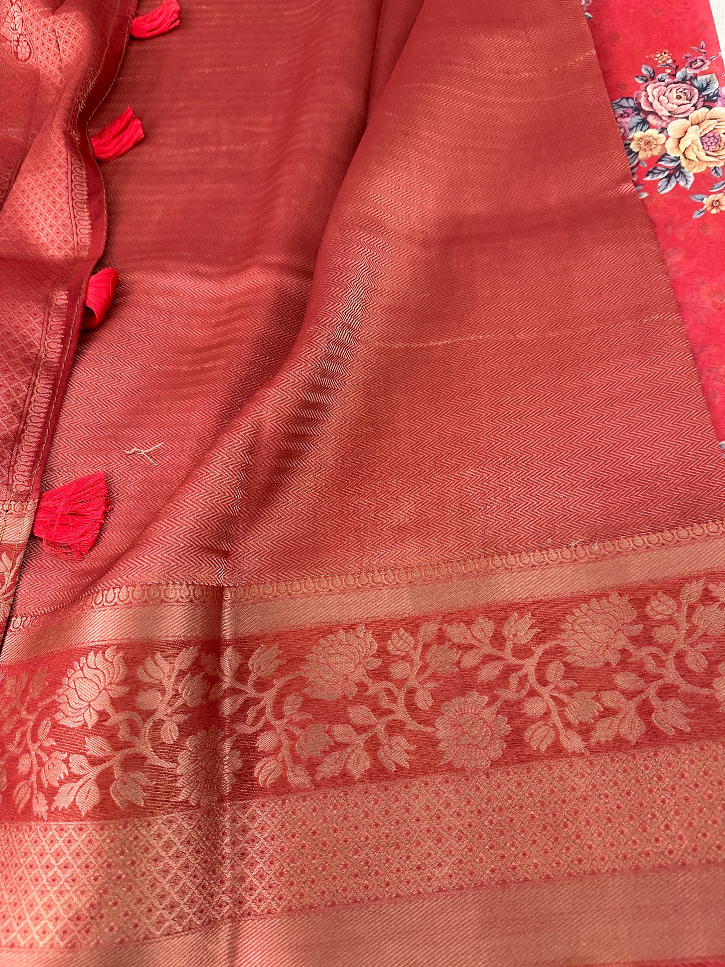 FLORAL ORGANZA SAREE