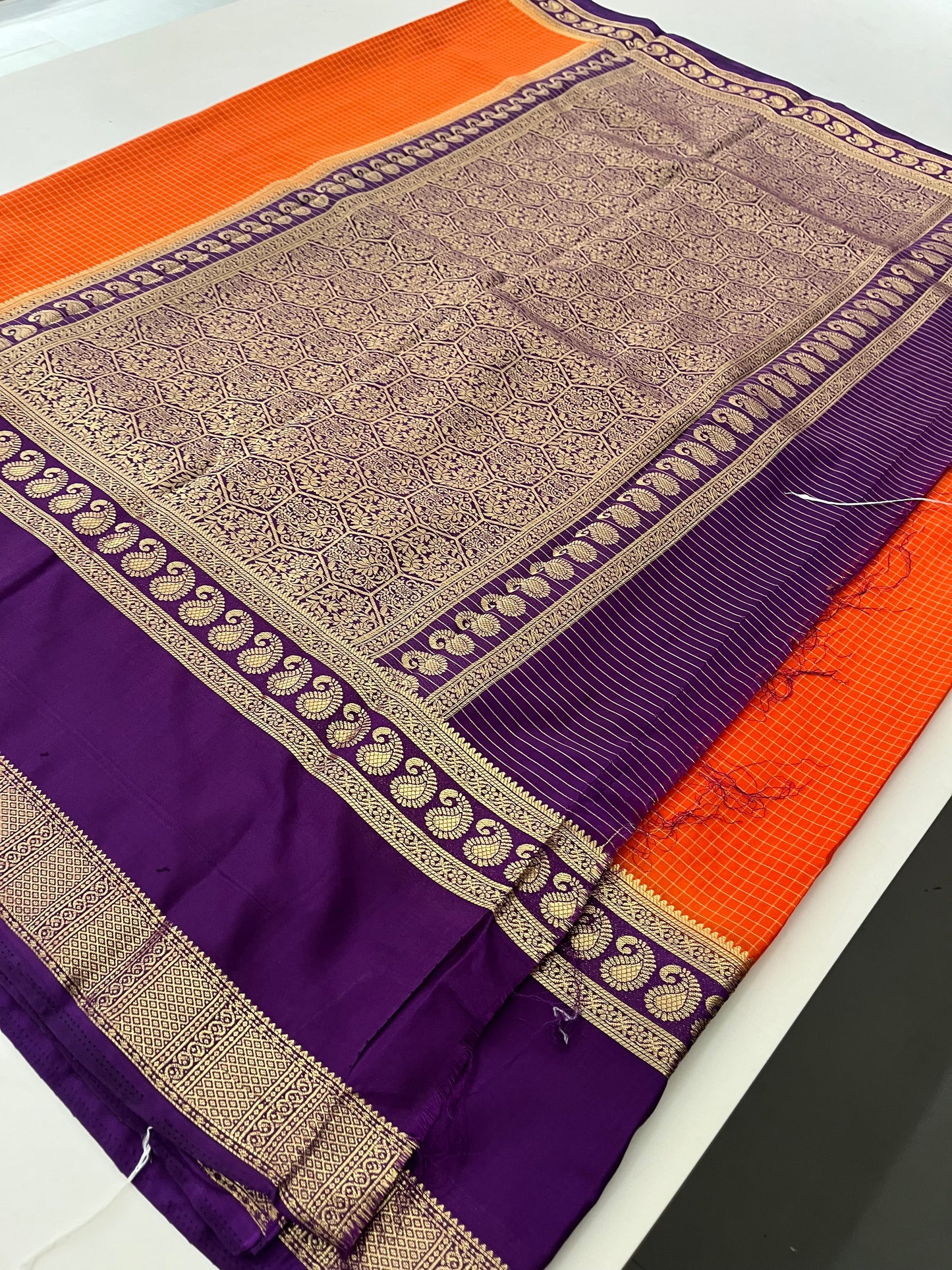 Crepe Small Checks Bentex Border