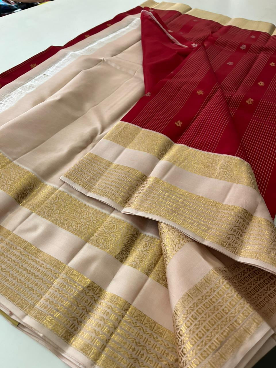 Dark Pink x Light Pink Kanchi Pattu Saree