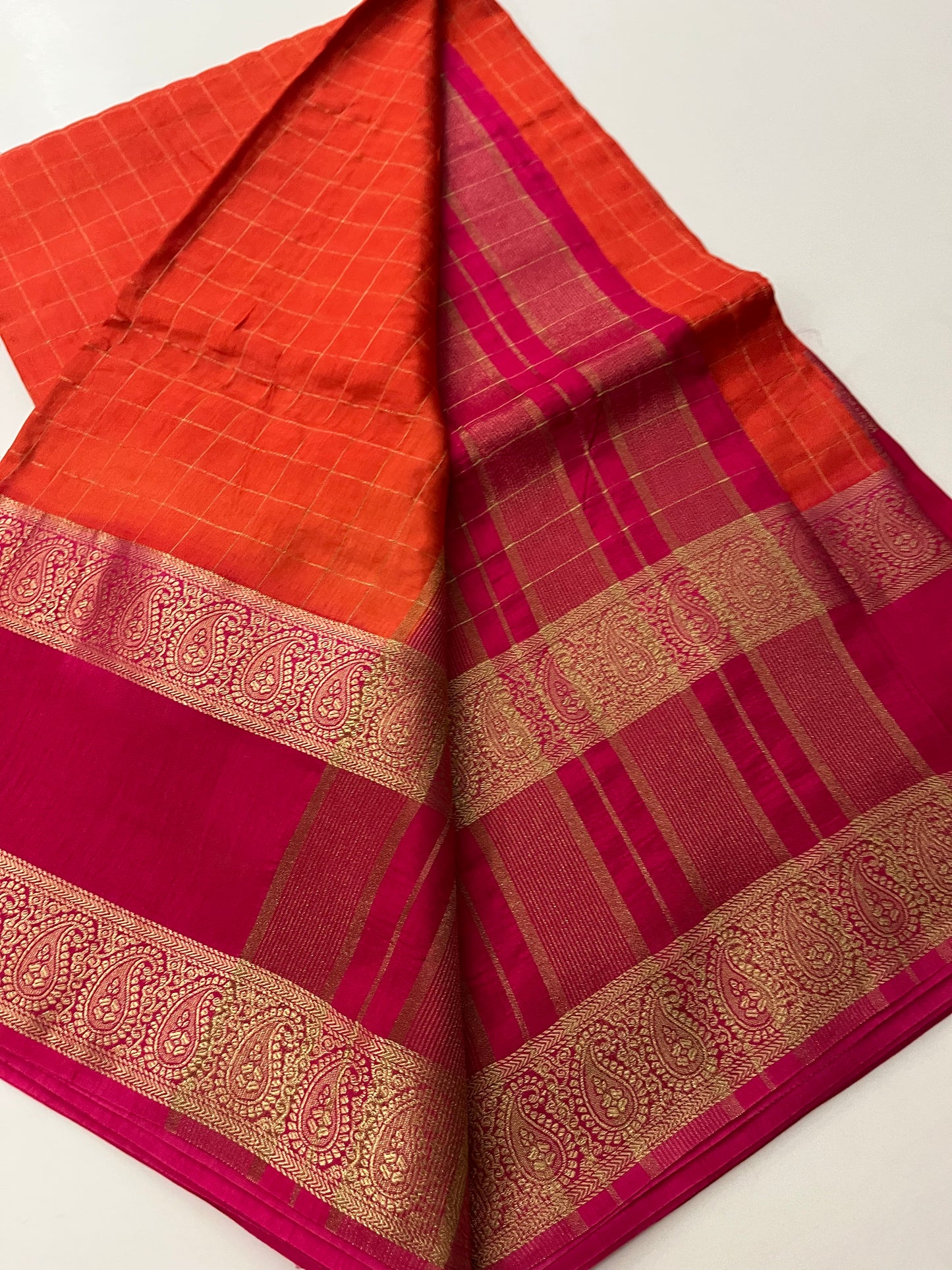 Dupion silk saree