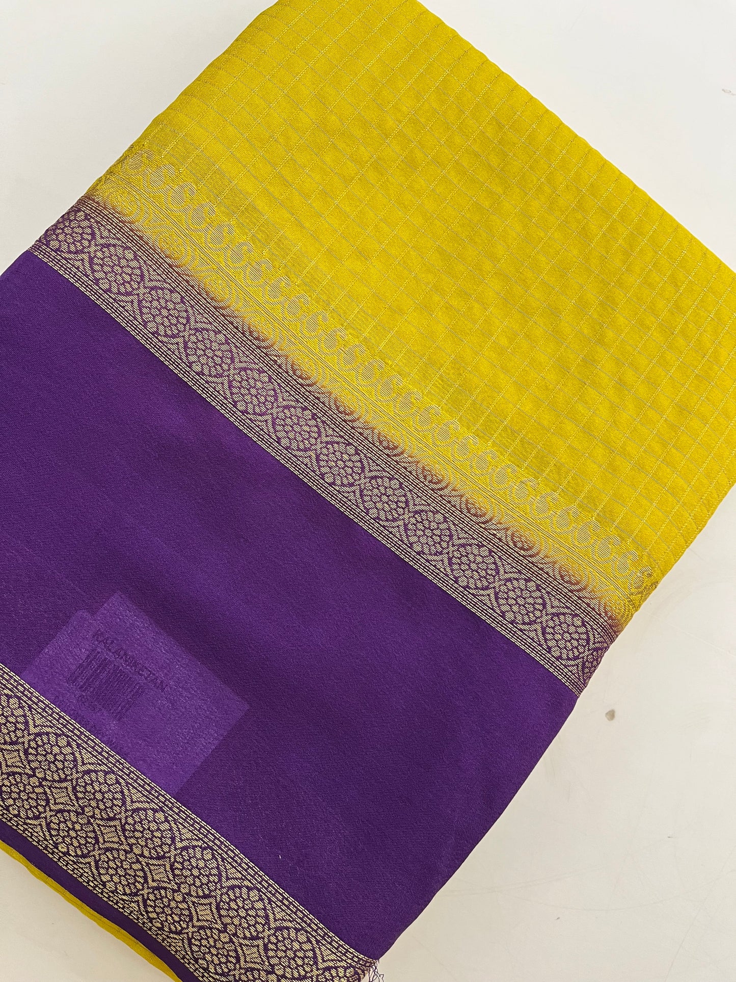 Crepe Small Checks Bentex Border