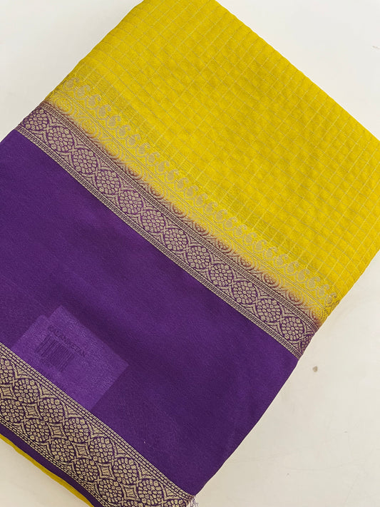 Crepe Small Checks Bentex Border