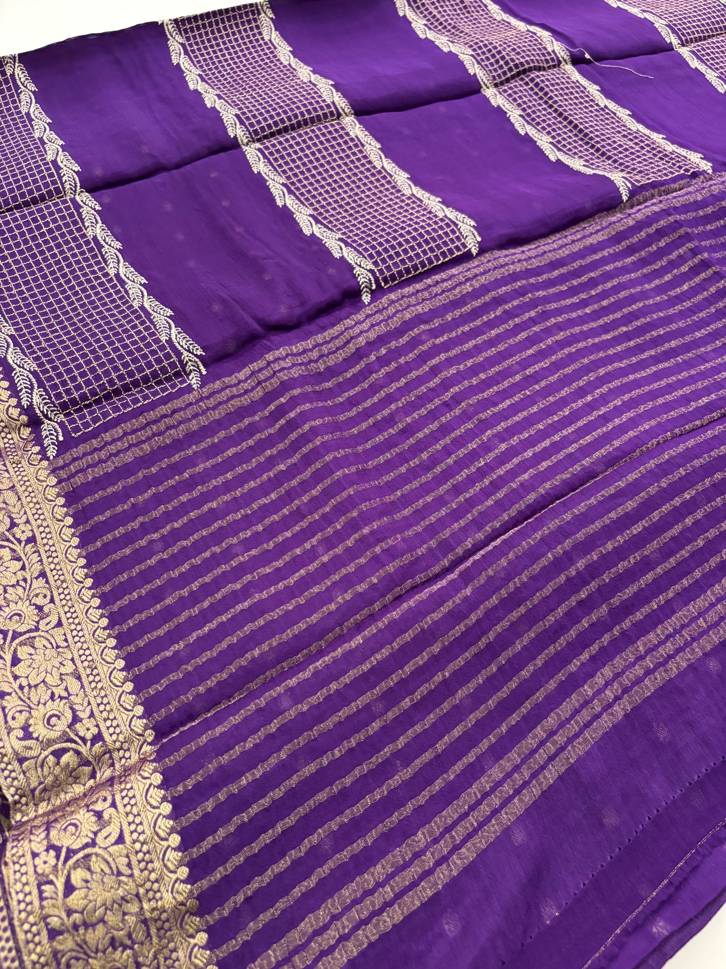 Designer soft Chinnon full embroidery