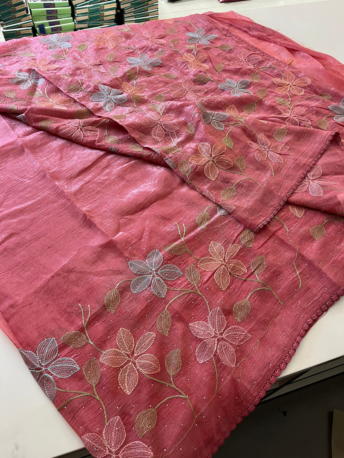 Soft organza fancy saree