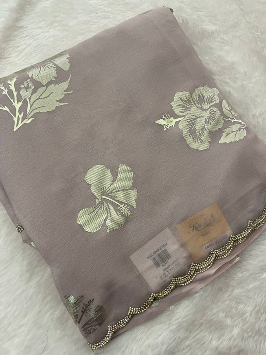 Fancy Foil print chiffon-M8