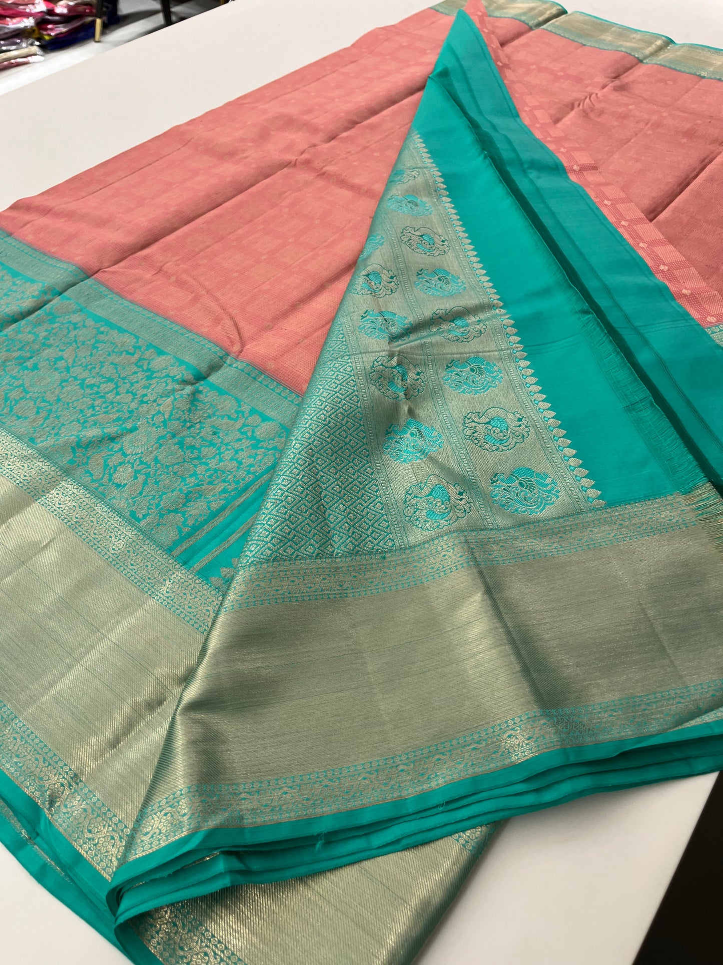 Pure Kanchipuram silk saree with silk mark certified