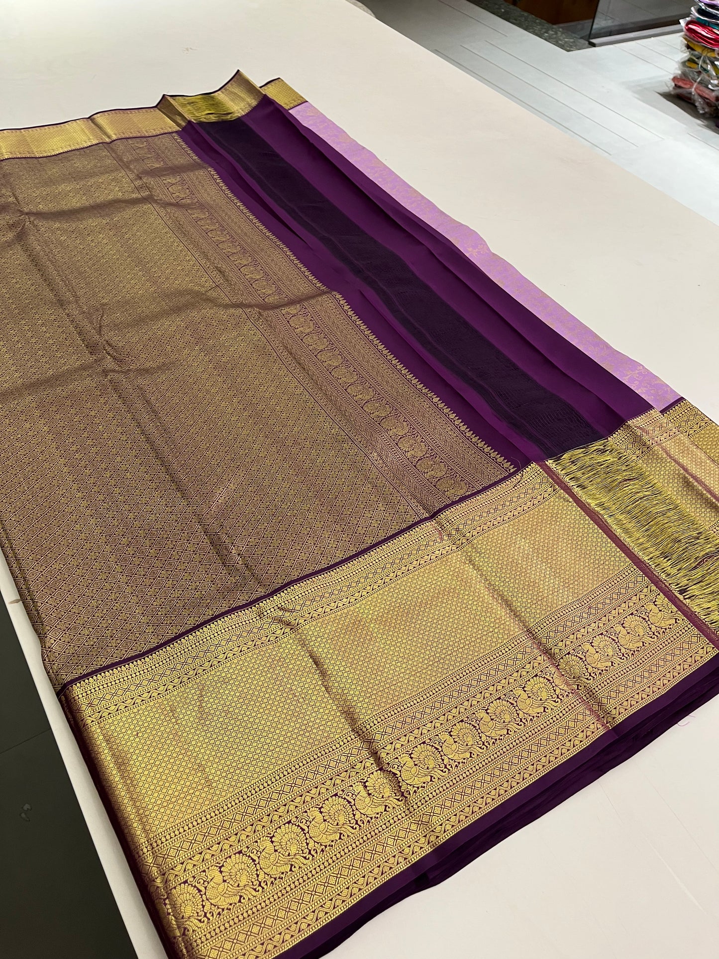 Pure Brocade Kanchi silk