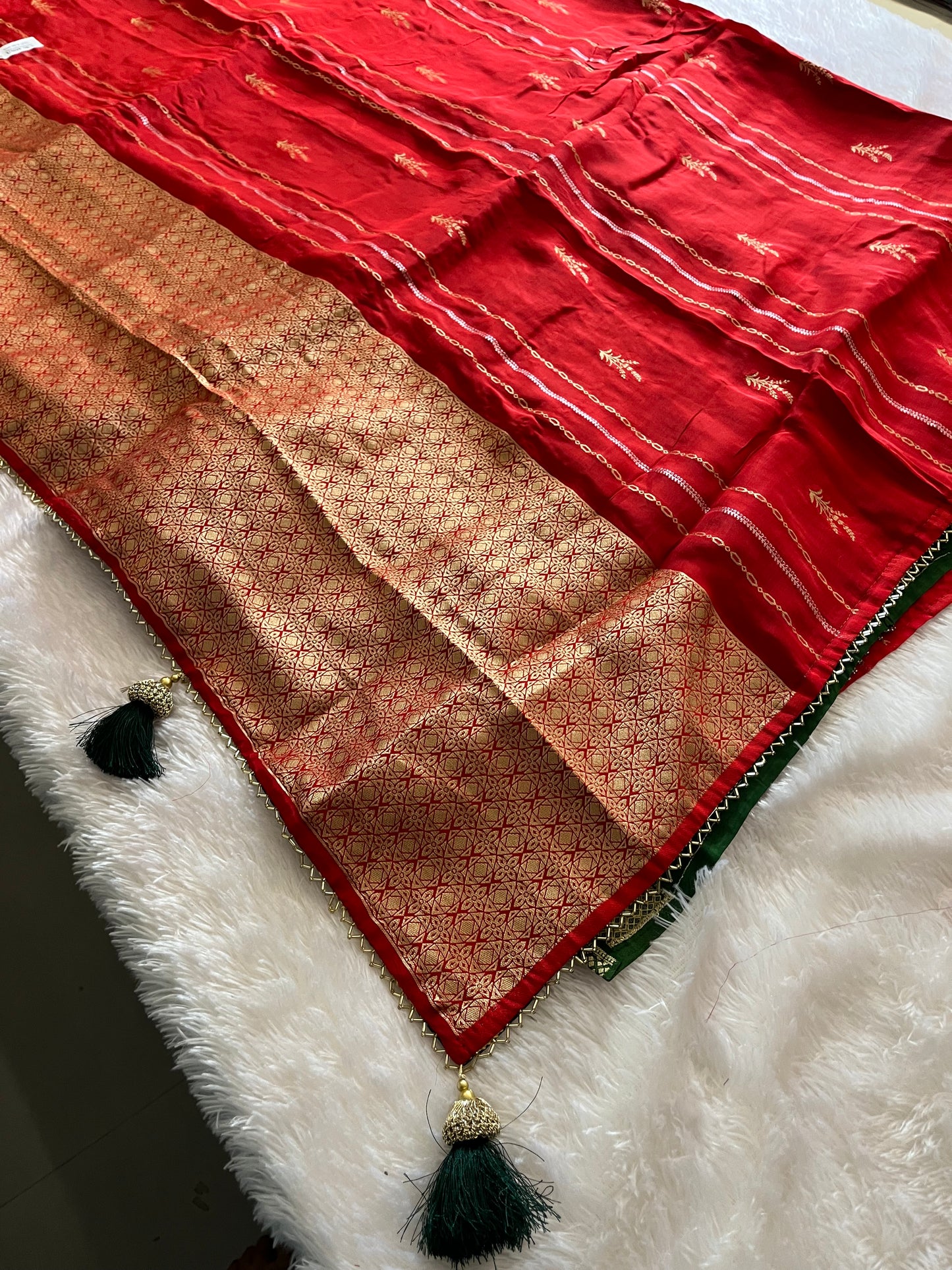 Designer Chinnon Silk CutDana Border